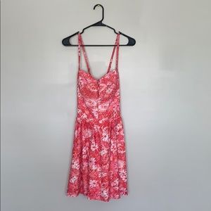 Guess Pink & Orange Floral Dress